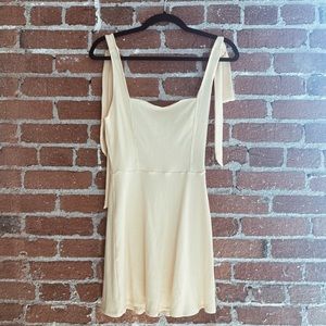 Reformation pale yellow dress